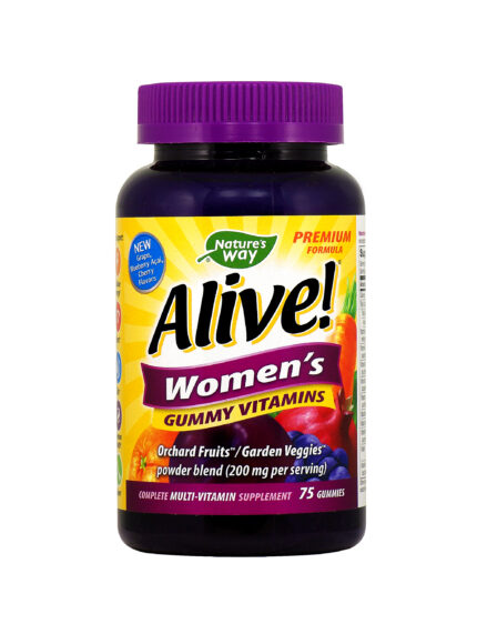 Nature's Way АЛАЙВ! MУЛТИВИТАМИНИ ЗА ЖЕНИ ALIVE Women’s Gummy Vitamins 75 желирани таблетки