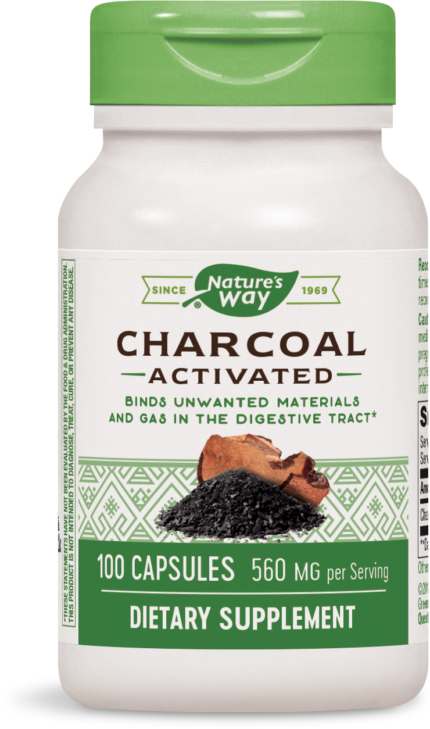 Nature's Way АКТИВЕН ВЪГЛЕН 280 mg Activated Charcoal 100 капсули
