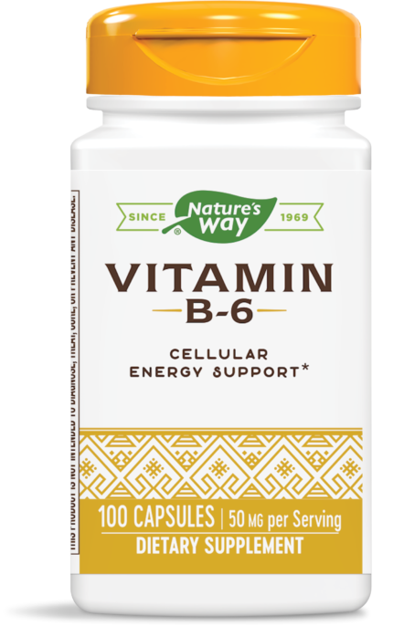 Nature's Way ВИТАМИН  B-6 50 mg Vitamin B-6 100 капсули